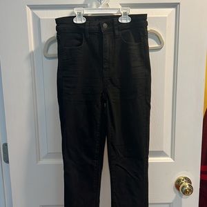 American Eagle black highest rise jeggings